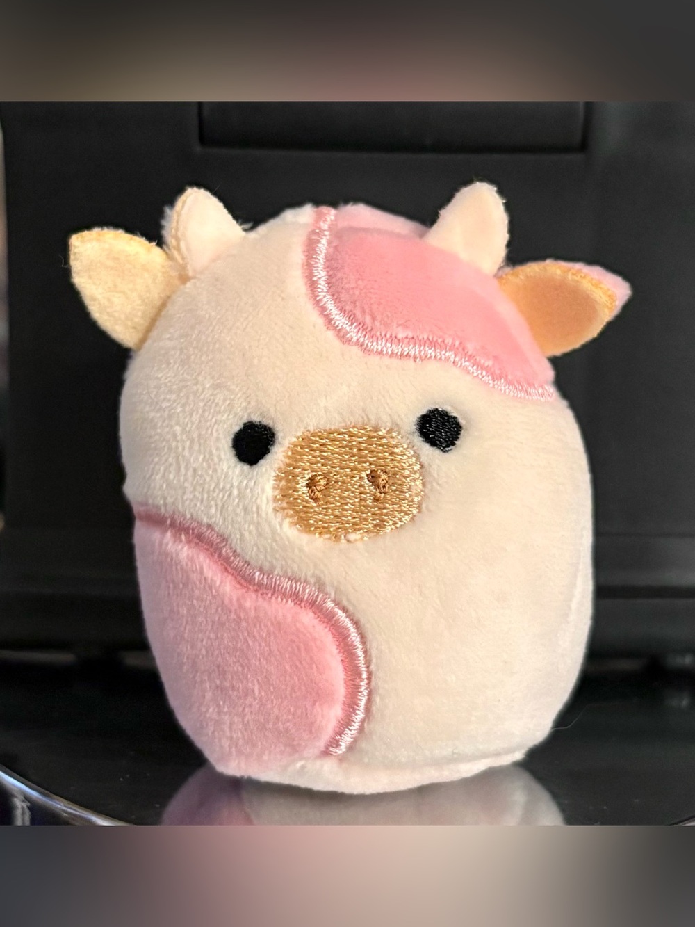 Reshma the Pink Cow 2.5" SV Micromallow Squishmallow Stuffed Plush Animal Toy